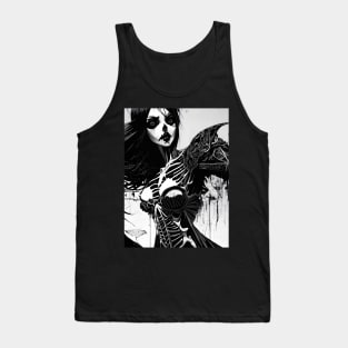 Exploring the Dark Side: Compelling Black and White Art Collection Tank Top